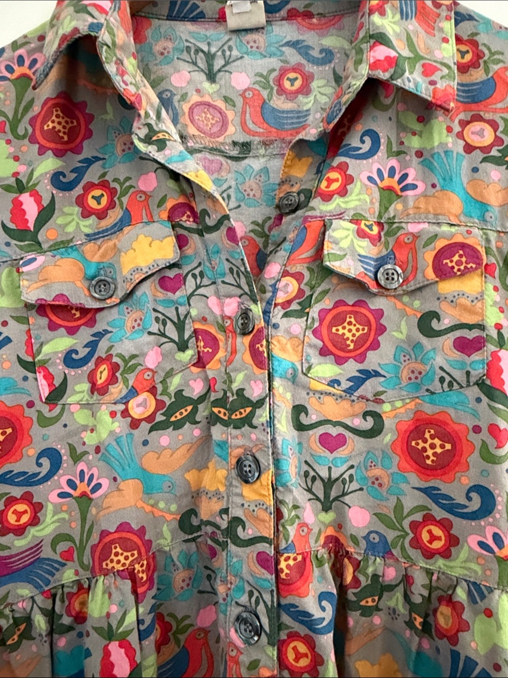 ivy jane Multicolor Floral & Bird Button-Down Top - Picture 4 of 8